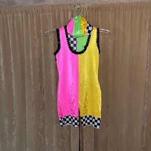 Neon Race Car outfit Halloween Dancing school costume size S